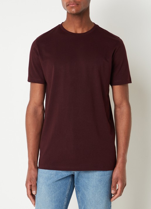 Reiss Bless T-shirt met ronde hals   - detail 4 bordeauxrood