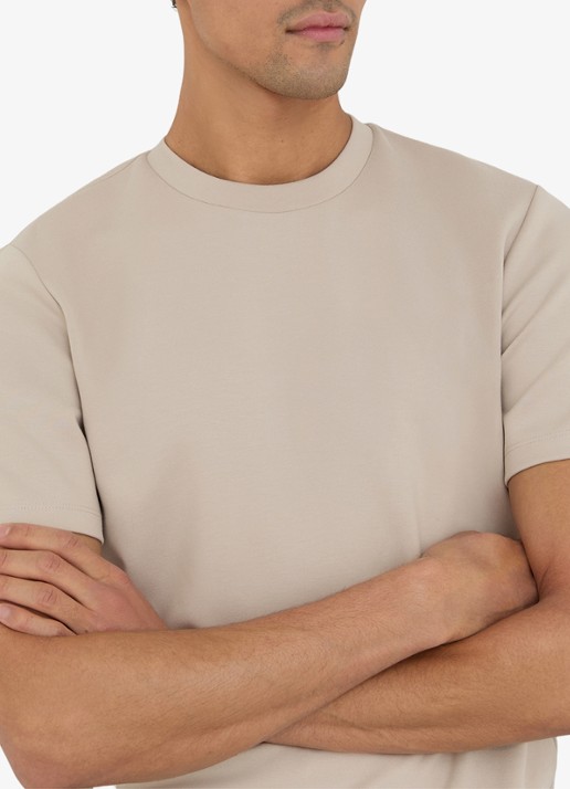 Reiss BRADLEY Premium-Interlock Modern-Fit T-Shirt - detail 5 beige