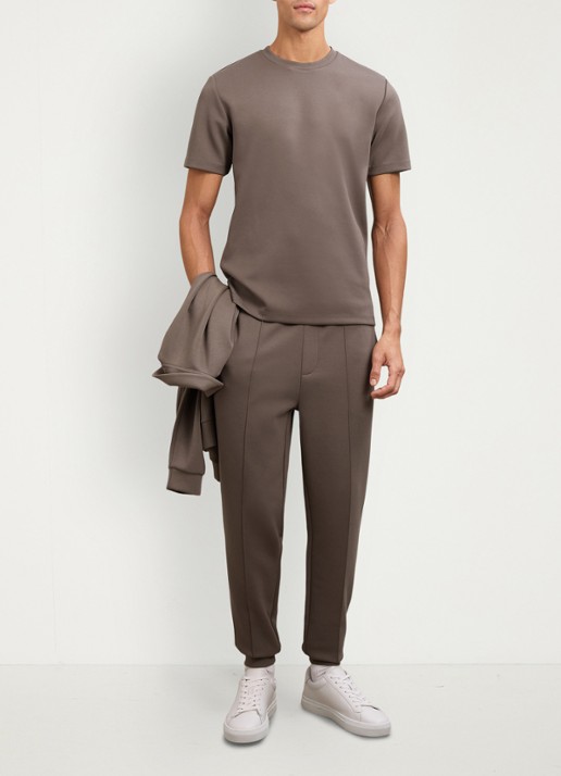 Reiss Bradley T-shirt met ronde hals - voorkant 5 lichtbruin