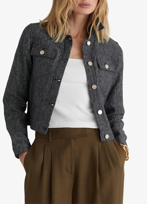 Reiss Bree jack in linnenblend