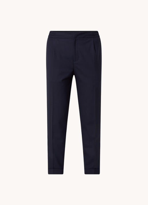 Reiss Brighton tapered fit chino met steekzakken - voorkant donkerblauw