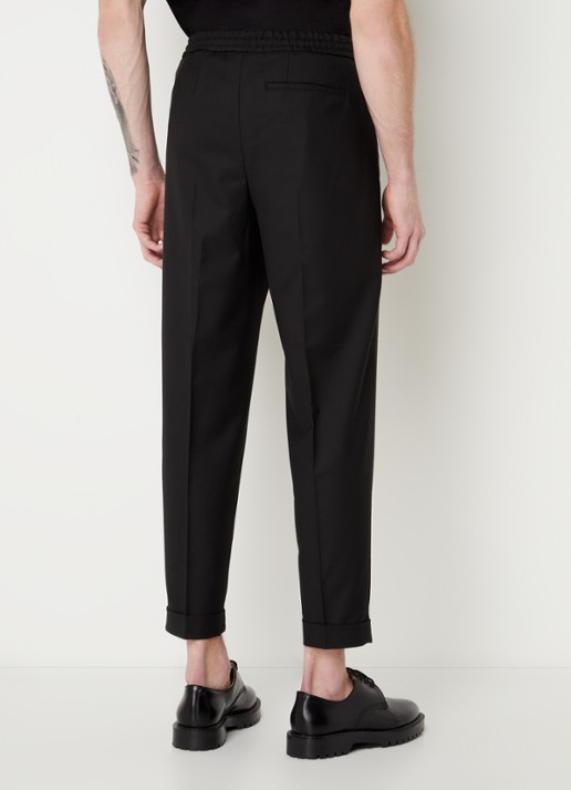 Reiss Brighton tapered fit chino met steekzakken - achterkant black / zwart