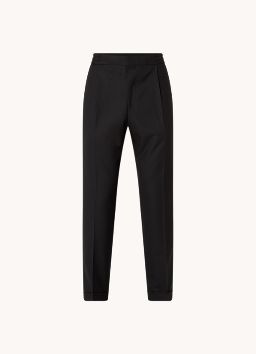 Reiss Brighton tapered fit chino met steekzakken - voorkant 2 black / zwart