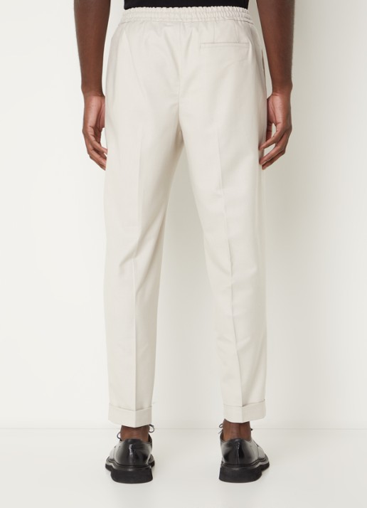 Reiss Brighton tapered fit chino met steekzakken - achterkant 3 creme