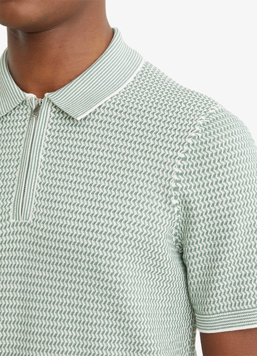 Reiss Brink regular fit polo met structuur - detail 5 groen
