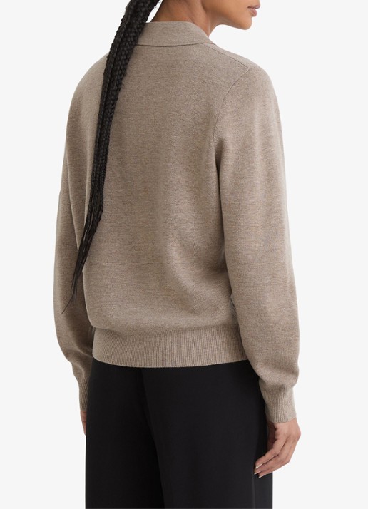 Reiss BROOKE pullover van wol met polokraag  - achterkant zand