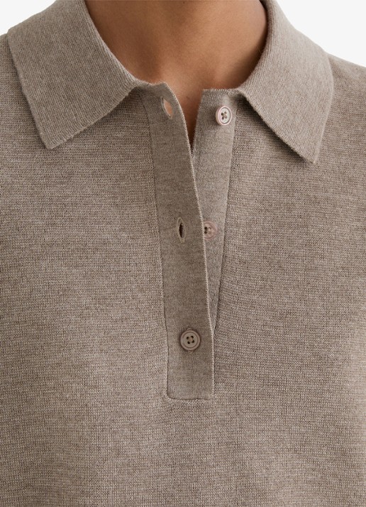 Reiss BROOKE pullover van wol met polokraag  - detail 5 zand