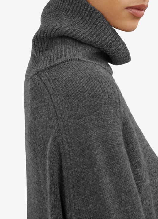 Reiss Brooklyn fijngebreide trui in wolblend - detail 4 grijs