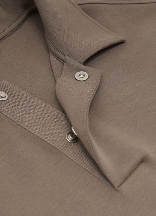 Reiss Brooks sweater met kraag - detail 5 zand
