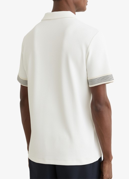 Reiss Bruno polo met halve rits - achterkant 3 wit