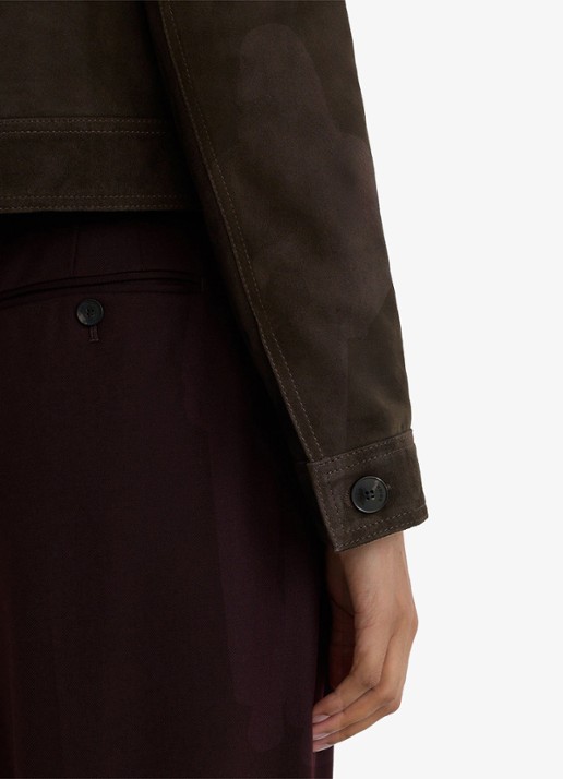 Reiss Callie jack van suéde - detail 3 donkerbruin