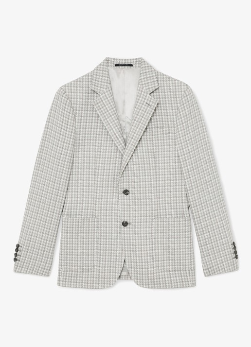 Reiss CANTY regular fit colbert met ruitdessin  - voorkant 2 soft grey / grijs
