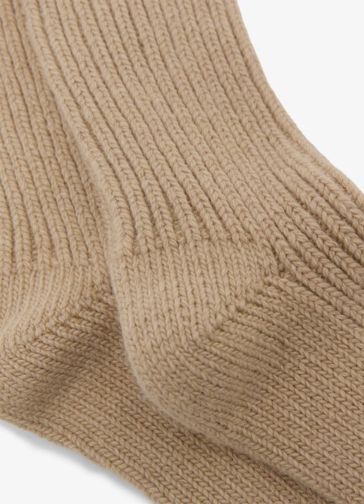 Reiss Carmen sokken in kasjmierblend - detail 2 camel