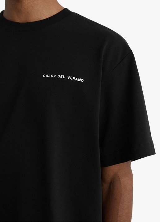 Reiss Casa T-shirt met front- en backprint - detail 5 black / zwart