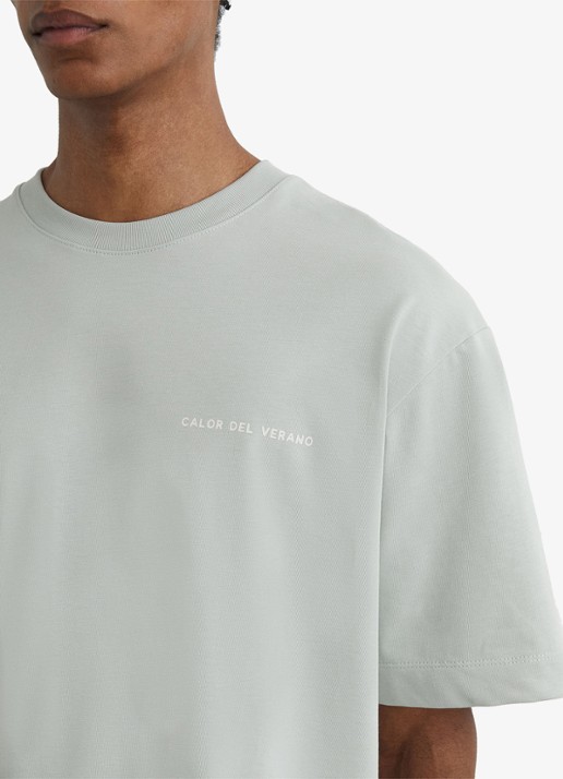Reiss Casa T-shirt met front- en backprint - detail 4 grijs