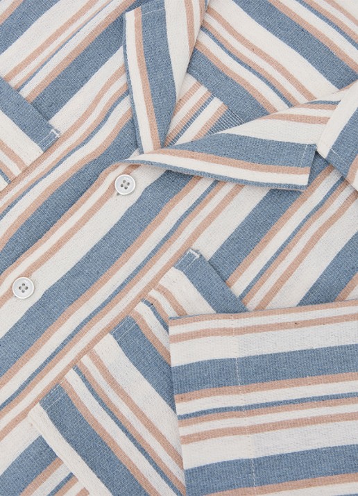 Reiss Celeste regular fit overhemd met streepprint - detail 4 blue/ecru