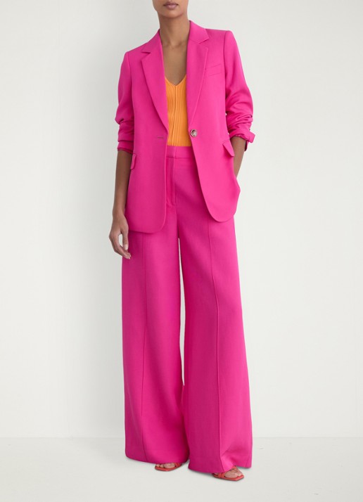 Reiss Charli regular fit blazer in linnenblend - voorkant 2 oudroze