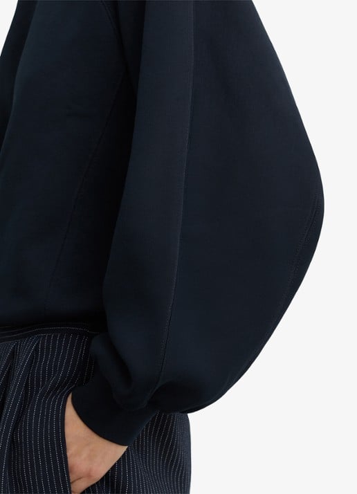 Reiss Charlie sweater met ronde hals - detail 2 donkerblauw