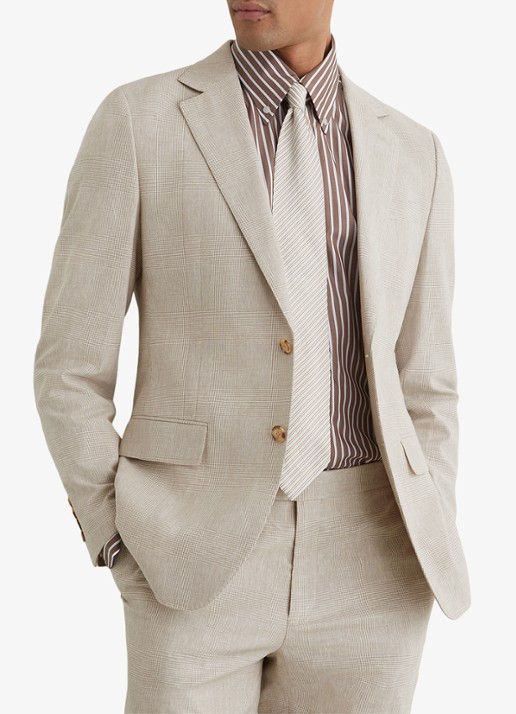 Reiss Cheltenham regular fit colbert in linnenblend