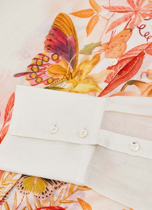 Reiss Cilia blouse met bloemenprint - detail 4 ivory / beige