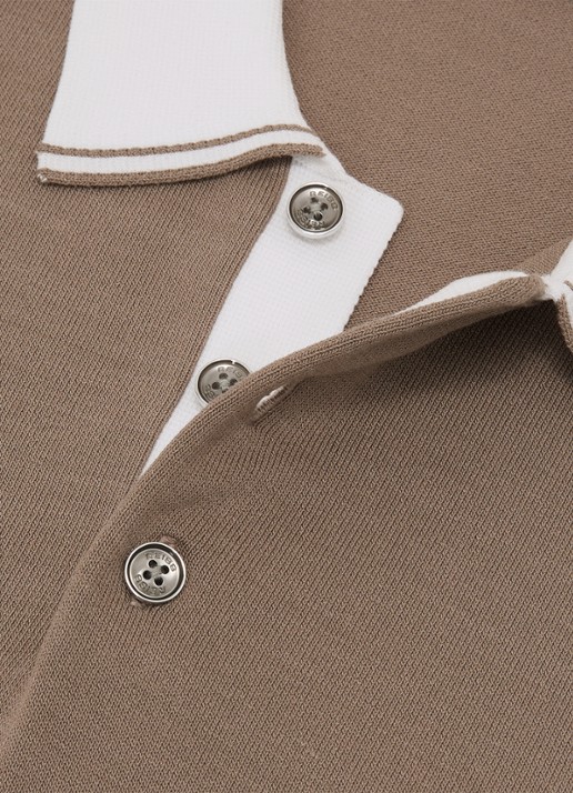 Reiss Claremont polo met structuur - detail 3 camel