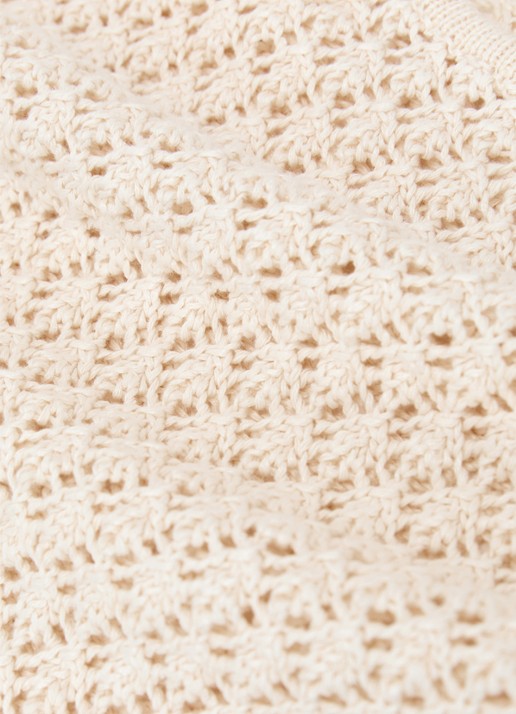 Reiss Colette grofgebreide top van linnen - detail 5 creme