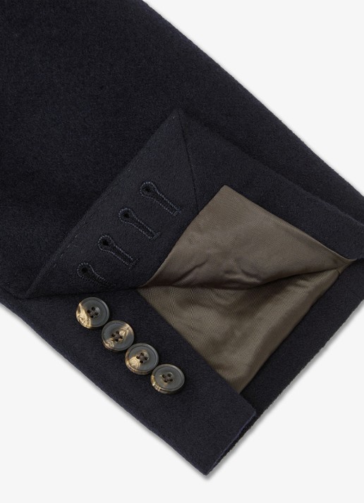 Reiss Collin fitted colbert in wolblend met opgestikte zakken - detail 6 navy / blauw