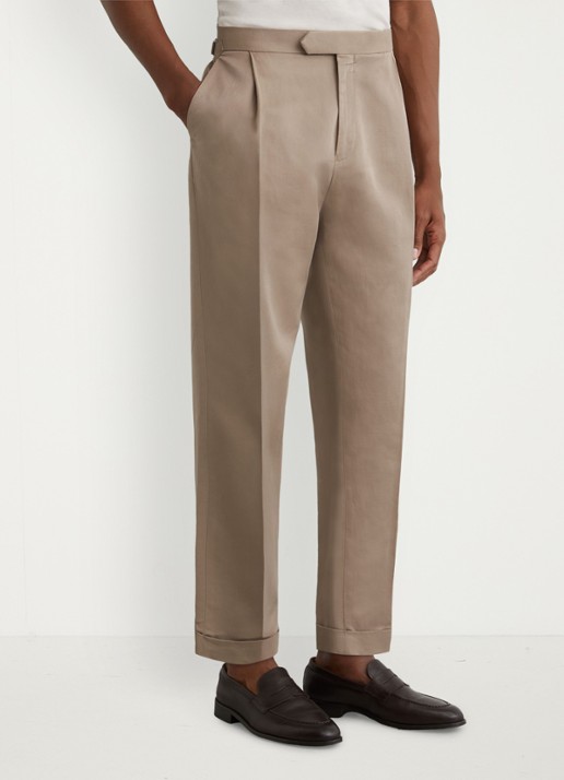 Reiss Com tapered fit pantalon in linnenblend