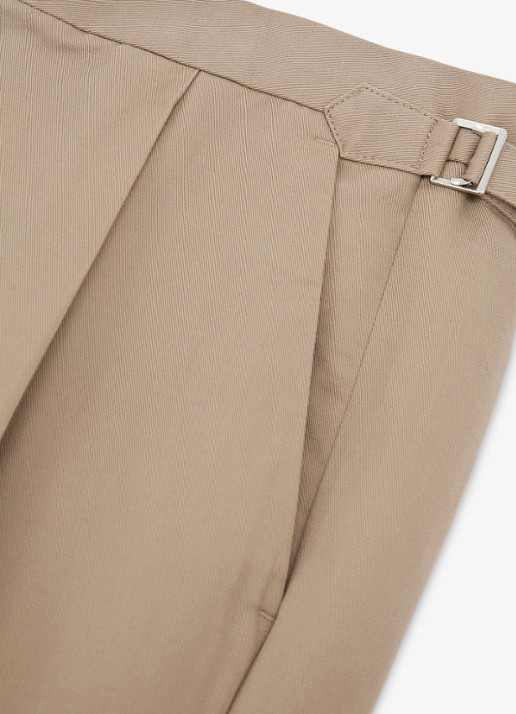 Reiss Com tapered fit pantalon in linnenblend - detail 6 beige