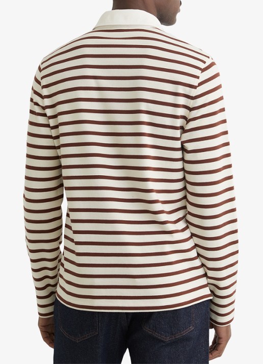 Reiss Conners regular fit polo met streepprint - achterkant 7 multicolor