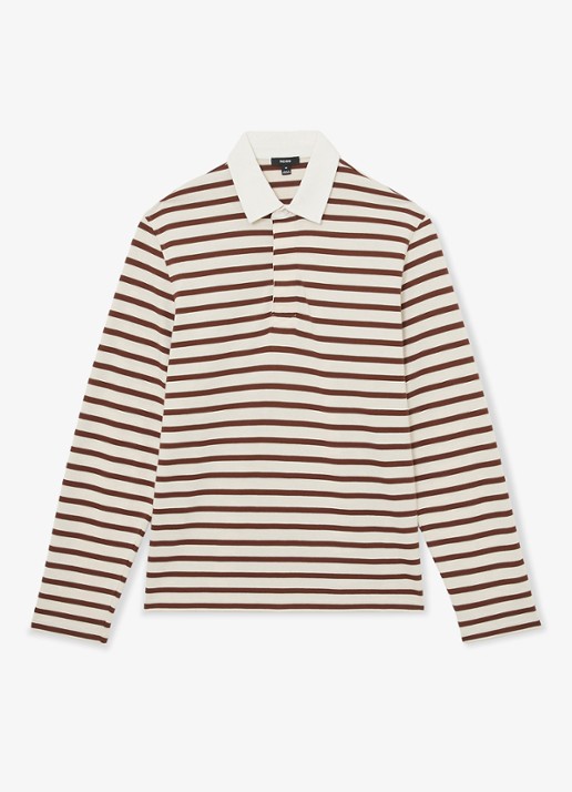 Reiss Conners regular fit polo met streepprint - voorkant multicolor