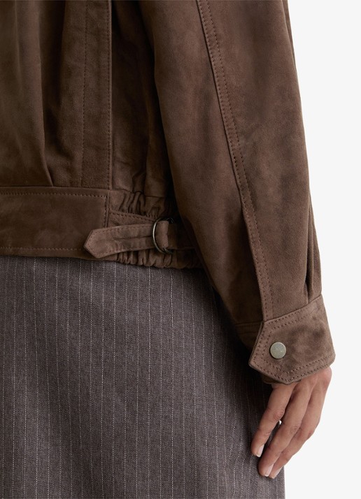 Reiss Cooper jack van geitensuède  - detail 4 bruin