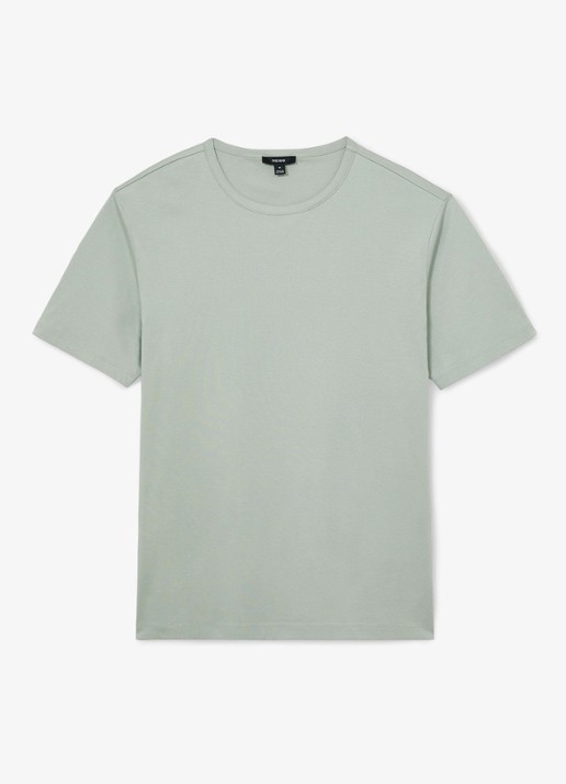 Reiss COUNT Air-Water Cotton Tailored-Fit T-Shirt - voorkant 5 lindegroen
