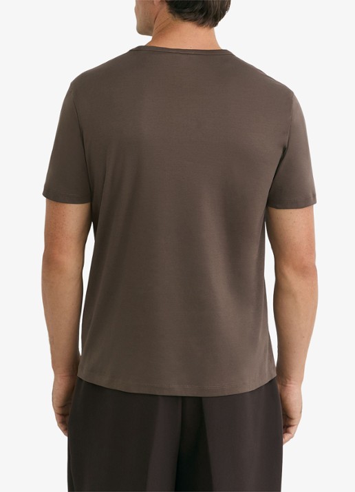 Reiss Count T-shirt met stretch - achterkant 4 taupe