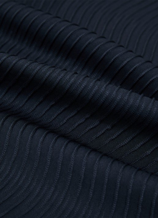 Reiss Cox T-shirt met structuur - detail 6 airforce blue / blauw