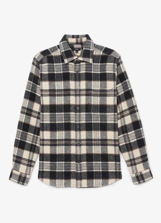 Reiss Crosby overshirt in wolblend - voorkant grijs