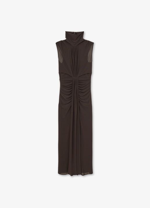 Reiss Daniella maxi jurk met halve col en plooidetail