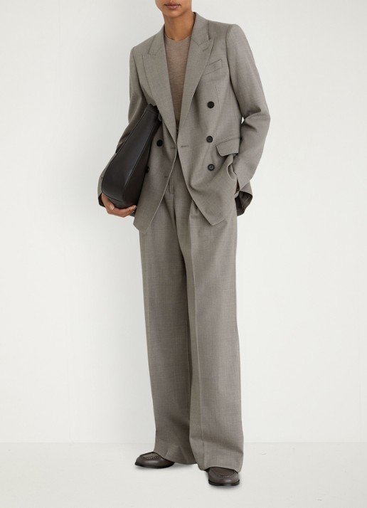 Reiss Darcy double-breasted blazer in wolblend - detail 5 grijsmele