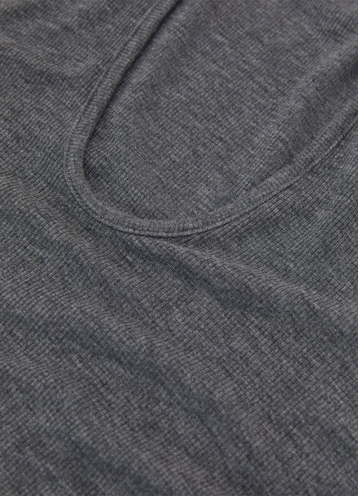 Reiss Daria slim fit polo met gemêleerd dessin - detail 4 middengrijs