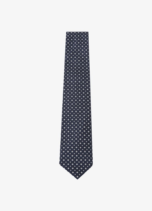Reiss Dario stropdas in zijdeblend met print