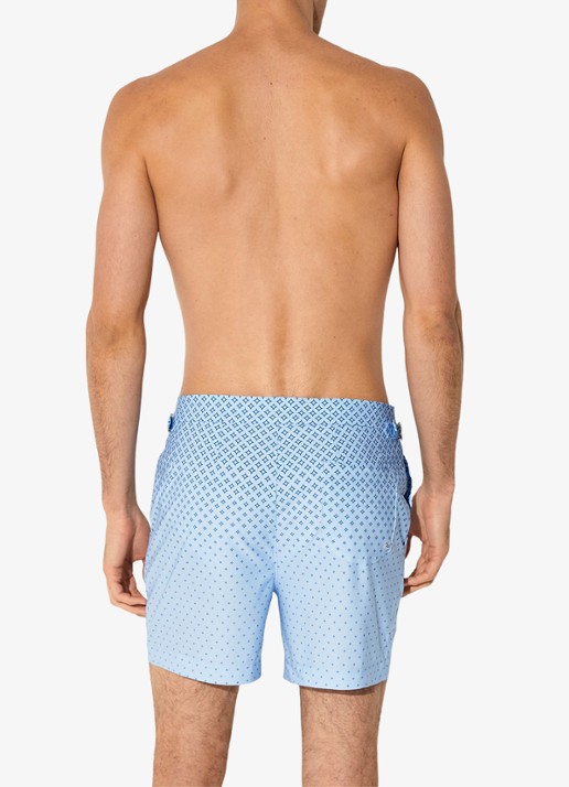 Reiss Darli zwemshort met print - achterkant 3 lichtblauw