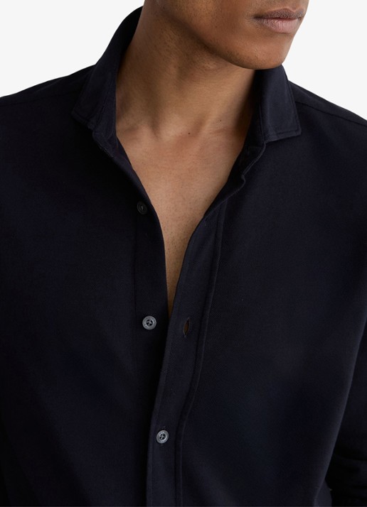 Reiss Dasilva regular fit overhemd - detail 3 donkerblauw