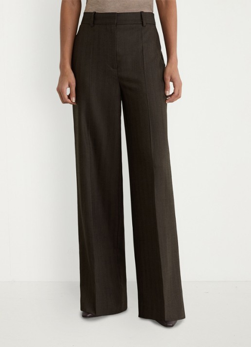 Reiss Dawson high waist wide fit pantalon met steekzakken