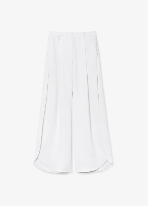 Reiss Deena high waist loose fit pantalon met split - voorkant wit