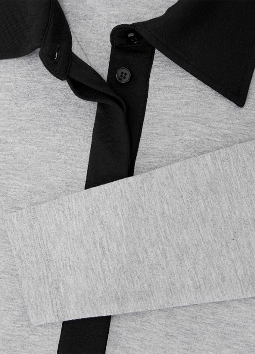 Reiss Denise fijngebreide trui  met polokraag - detail 5 grijs