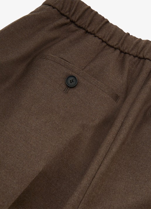 Reiss Derby high waist wide fit pantalon met trekkoord - detail 7 bruin