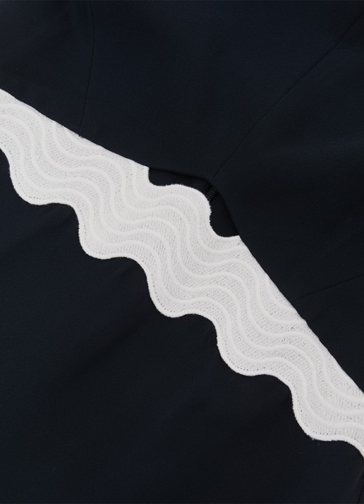 Reiss Dillon midi jurk met grafisch detail - detail 7 multicolor