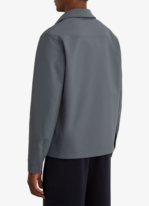 Reiss Divide regular fit overshirt met borstzak - achterkant 4 airforce blue / blauw