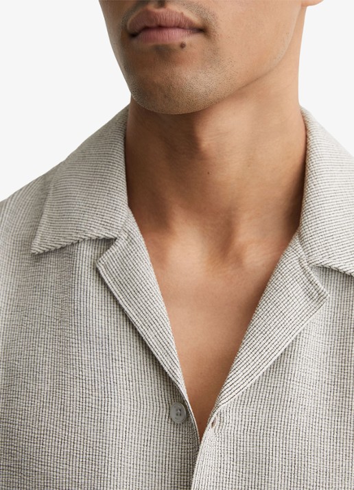 Reiss Dornie regular fit overhemd met streepprint - detail 5 zwart