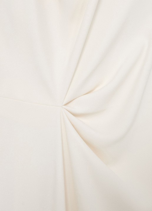 Reiss Dorota midi jurk met watervalhals - detail 6 wit